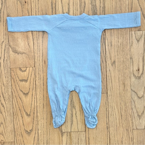 Burt’s Bees Baby Newborn Baby Boy Textured Organic Footed Onesie Size Newborn - Picture 7 of 9